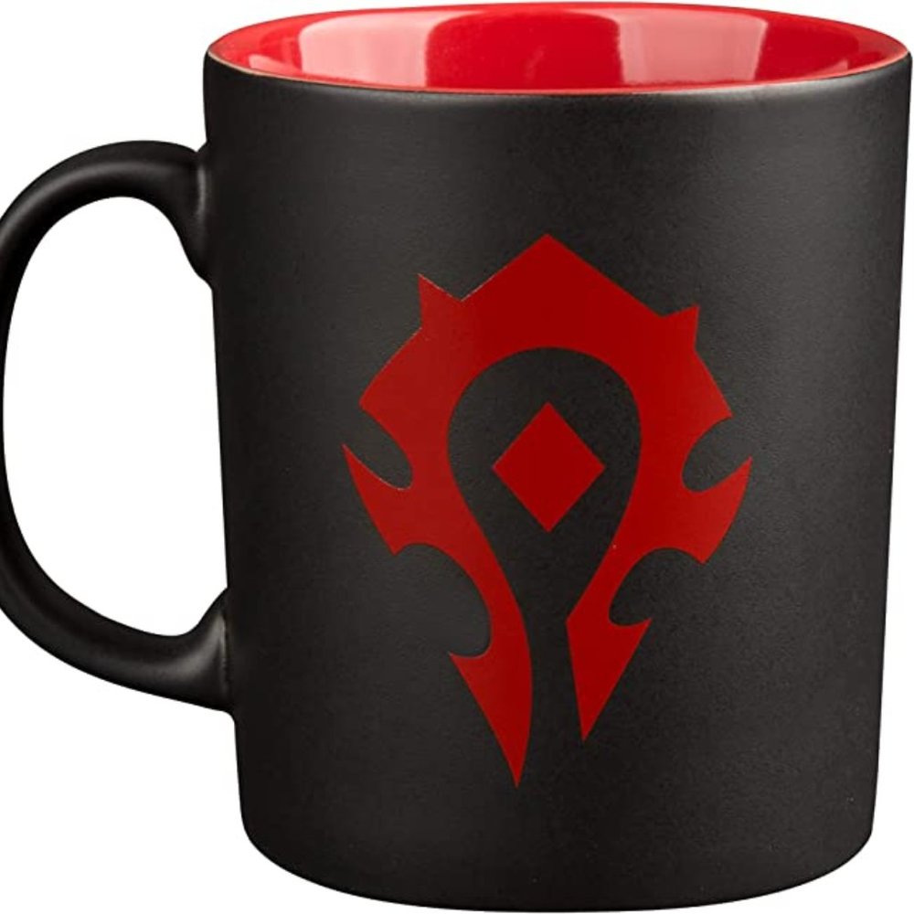 JINX World of Warcraft Horde Ceramic Coffee Mug, Black/Red, 11 ounces